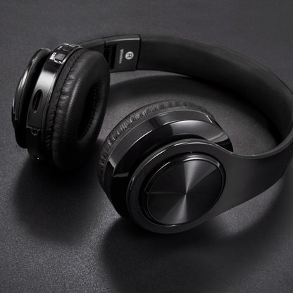 Bluetooth Over-Ear Headphones, Hi-Fi Stereo Wireless Foldable Headset with Soft Memory-Protein Earmuffs, Built-In Mic
