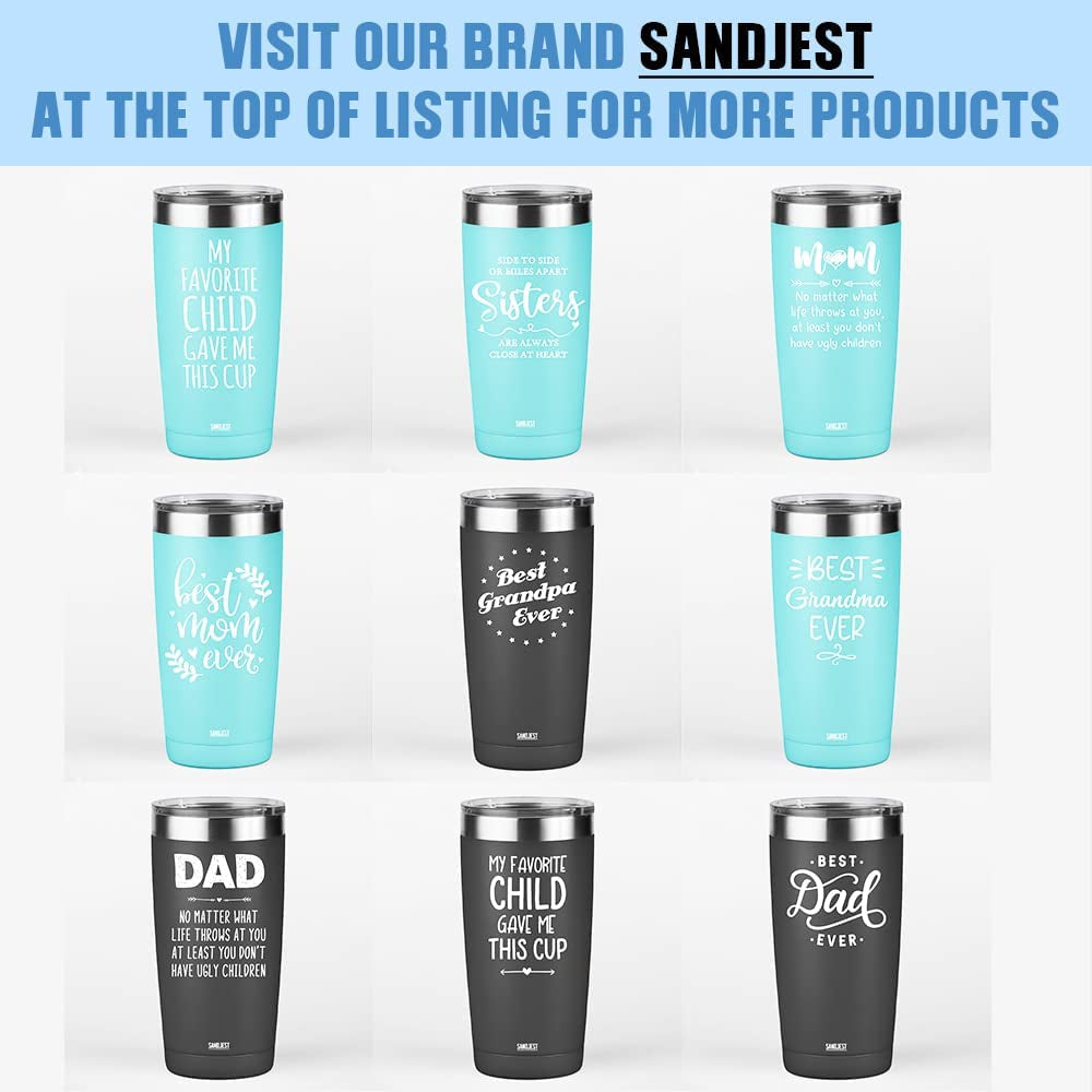  Dad Tumbler Gifts for Dad from Daughter Son - 20oz Stainless Steel Double-walled Insulated No Matter What Ugly Children Travel Mug Christmas, Birthday, Father's Day Gift Set with Lid & Straw