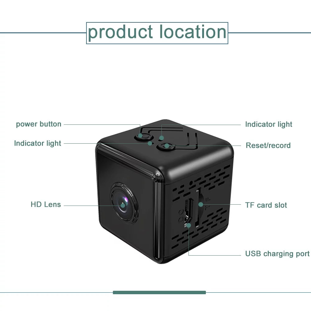 Wireless Mini IP Surveillance Camera HD 1080P Portable 2.4Ghz Wi-Fi