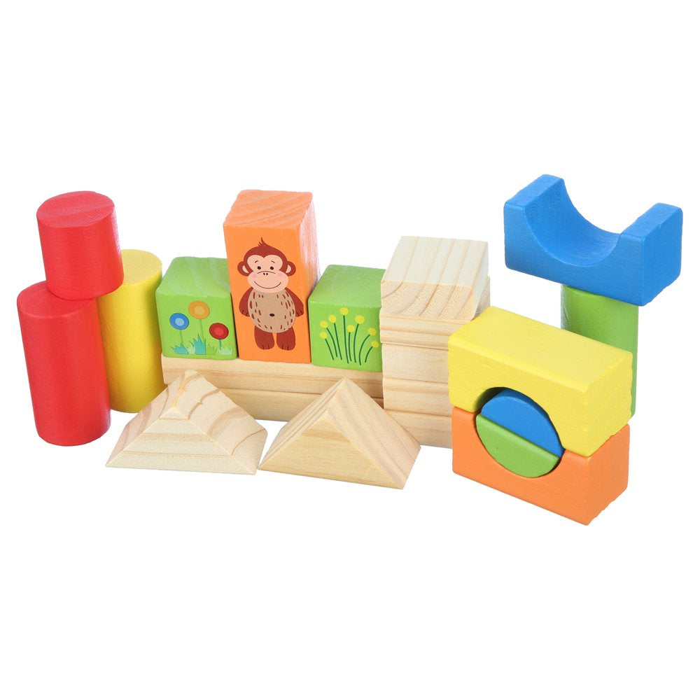 Spark. Create. Imagine. Wooden Animal Blocks with Shape Sorting Lid, 150 Pieces