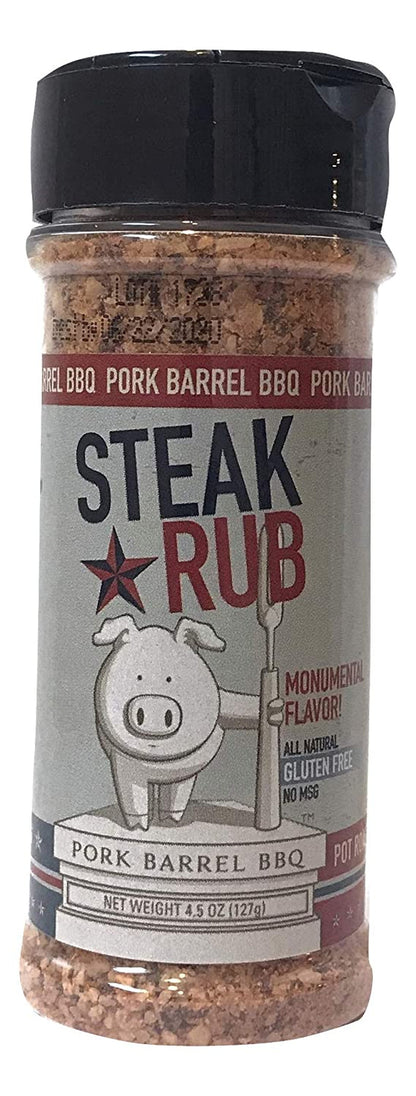 Grilling Gifts for Men - Pork Barrel BBQ Rubs and Spices Set - BBQ Gift Pack - Grill Holiday Spice Bundle: Pork Rub, Steak Seasoning and BBQ Rub, and Chicken Seasoning and BBQ Rub