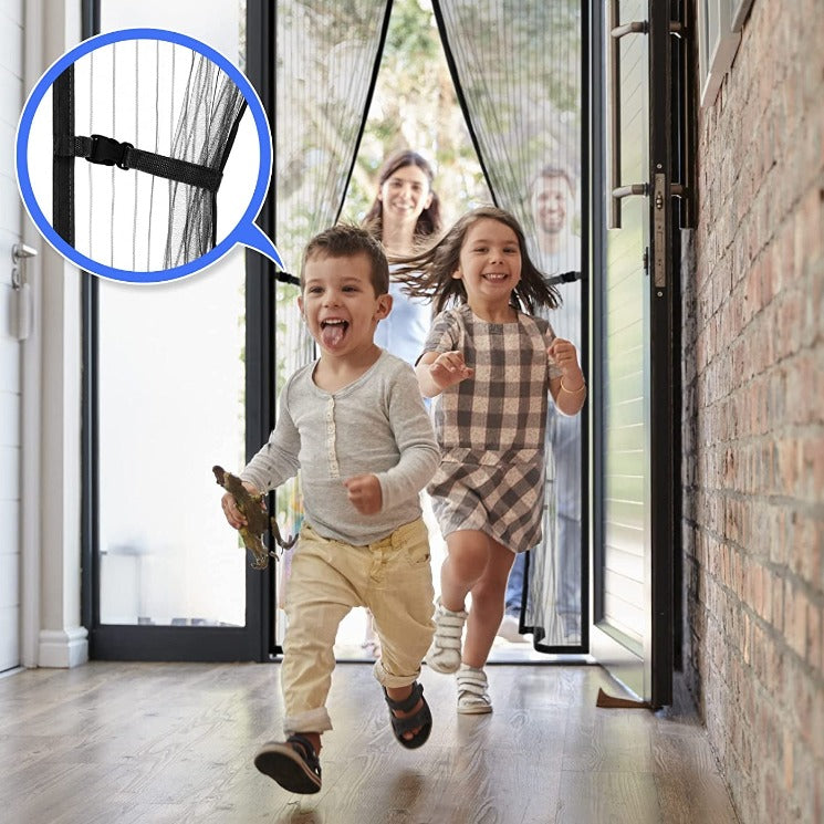 Magnetic Screen Door Heavy-Duty Reinforced Hands-Free Mesh Curtain, Pet-Friendly, Keeps Out Bugs