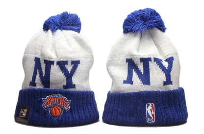 New Era Official NBA Sideline Sport Embroidered Cuffed Knit Hat with Pom