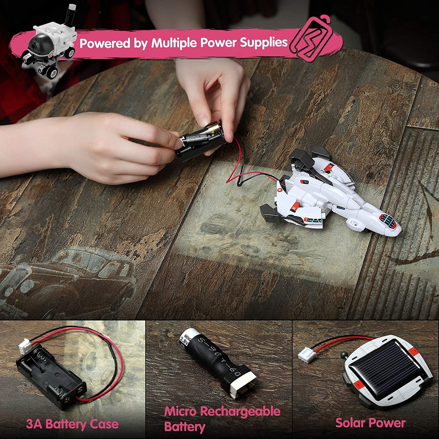Solar Robot STEM Learning Kits Educational Space Moon Exploration