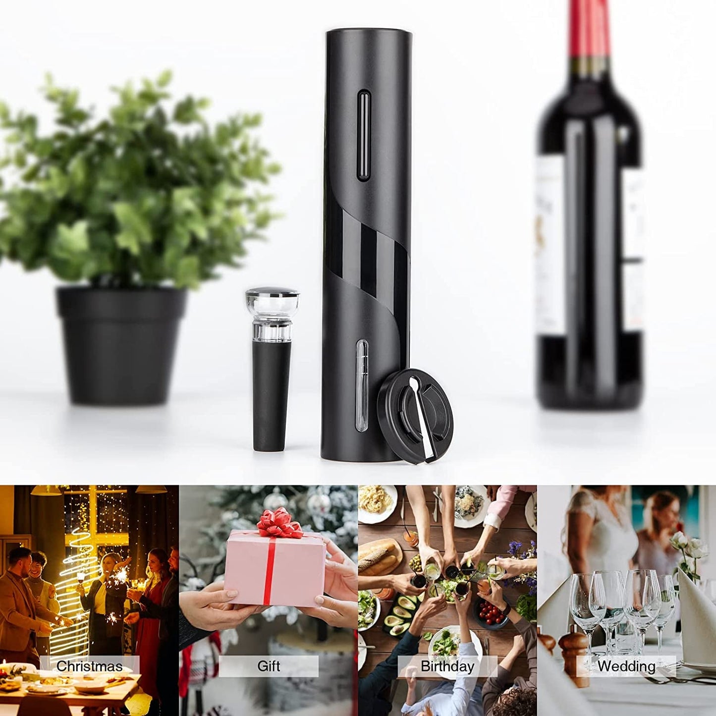 Automatic Wine Bottle Opener & Corkscrew Gift Set