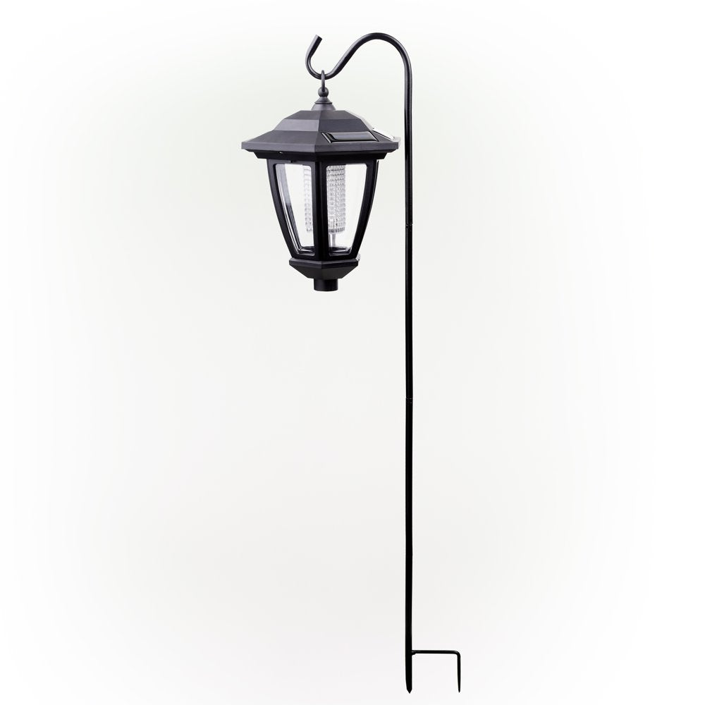 Solar Black 3-Function LED Light - Stake, Wall Light or Hanging, 30 Inch Tall