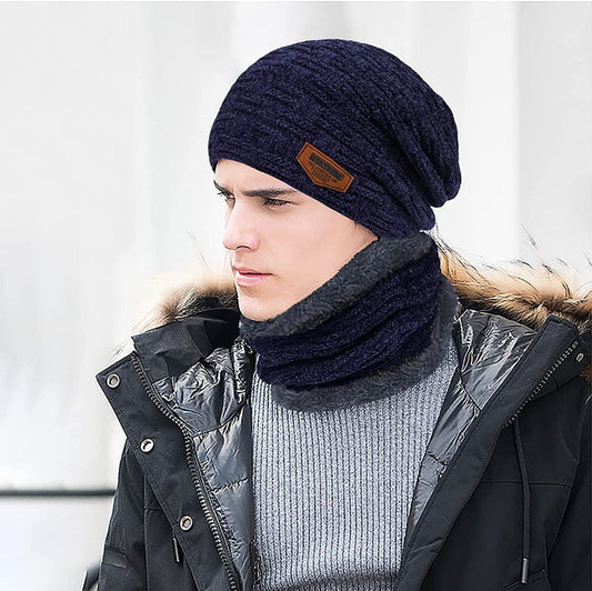 3 Pieces Winter Fleece Lined Beanie Hat, Scarf and Touchscreen Gloves Set