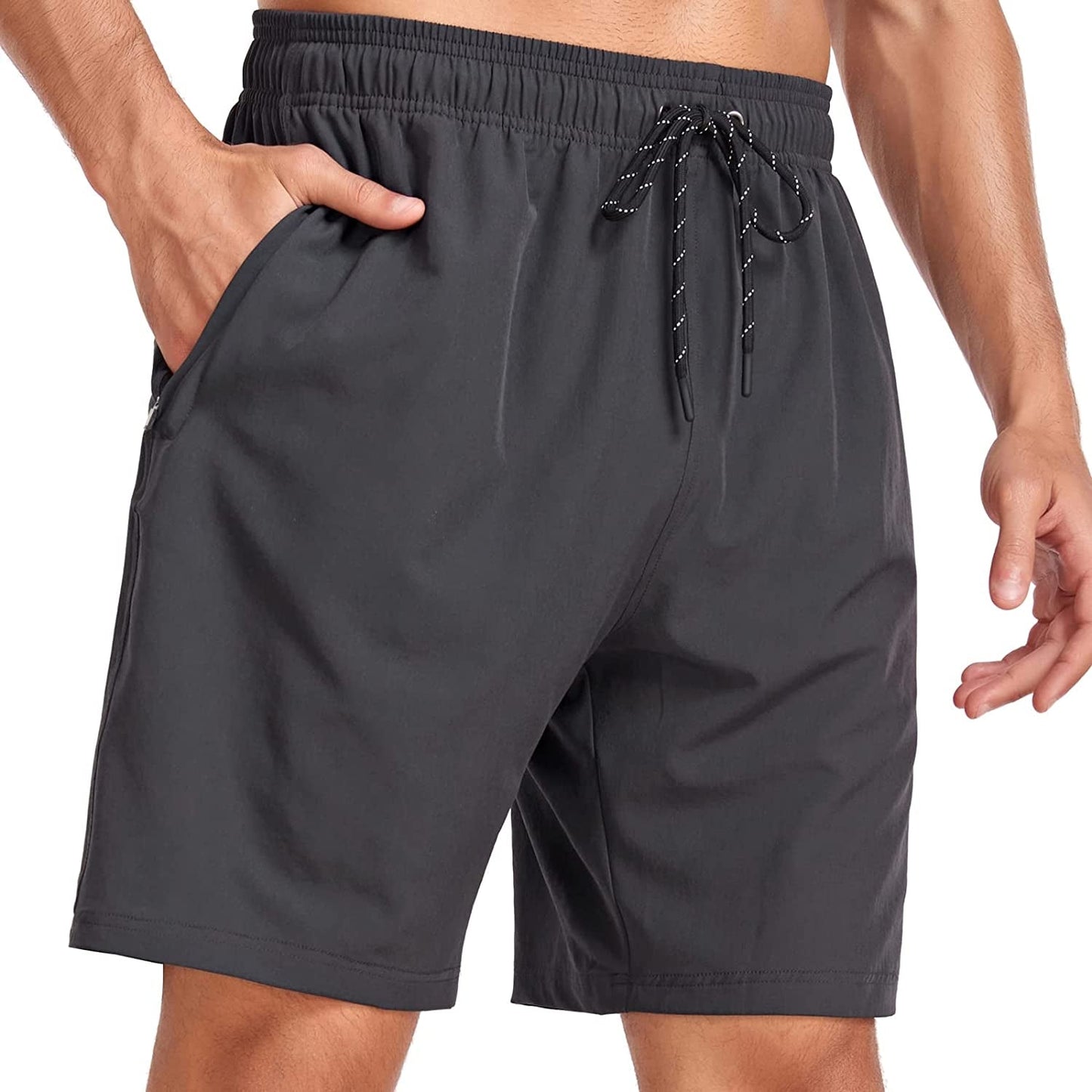  Mens Swim Trunks Quick Dry Board Shorts with Zipper Pockets Bathing Suit