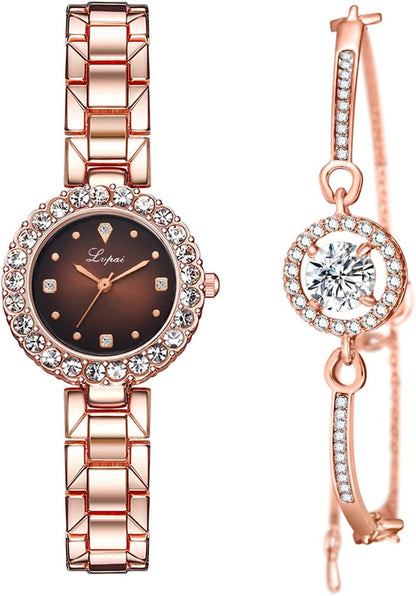  Ladies Watch with Crystal Bracelet