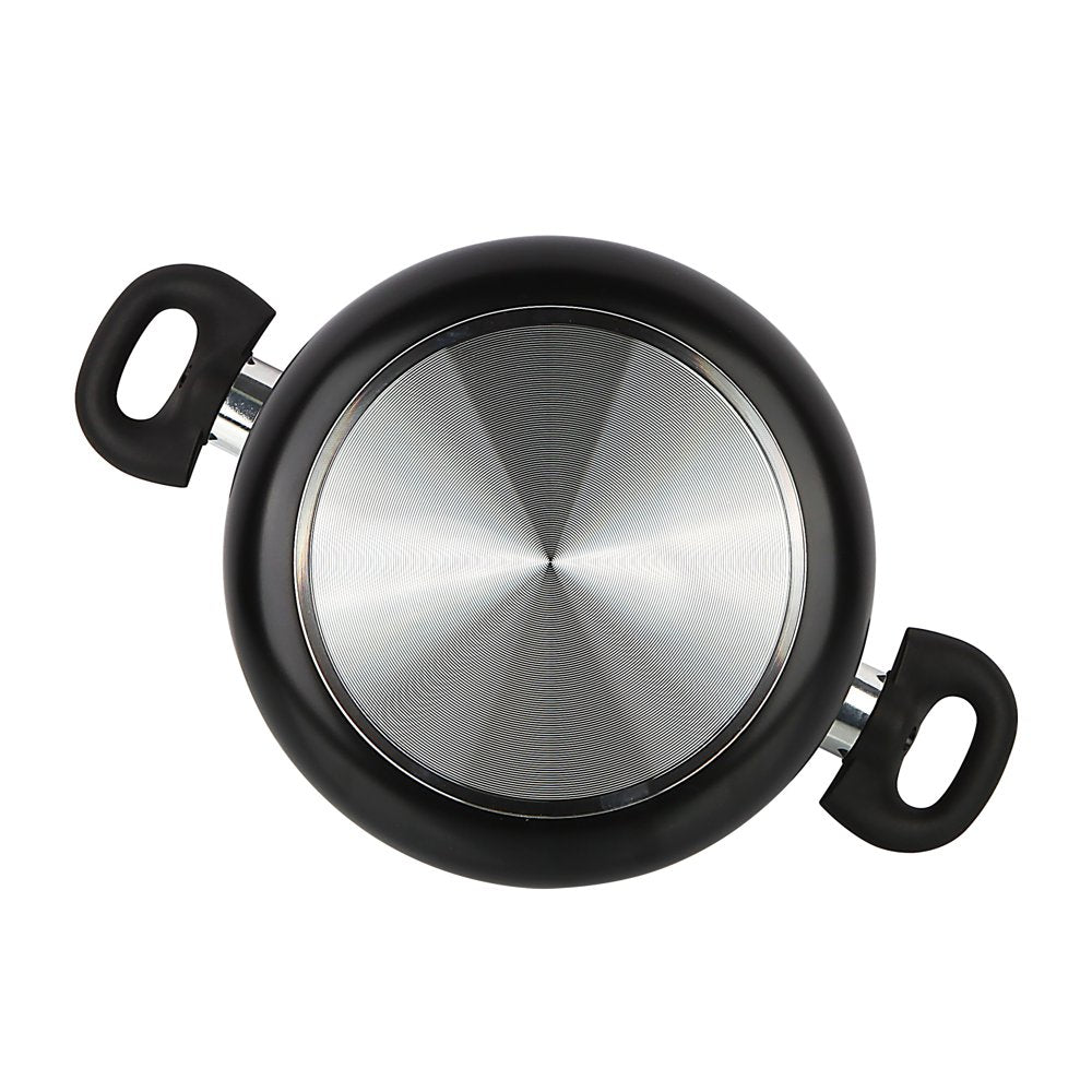 Aluminum Black Non-Stick Coated 5QT Dutch Oven with Glass Lid