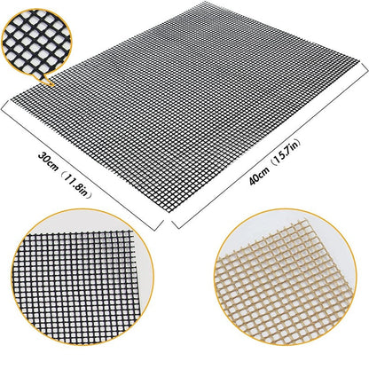 Set of 6 Non-Stick Barbecue Grill Sheet Liners - Grilling Mats - Works on Electric Grill, Gas, Charcoal 15.75 x 11.8in