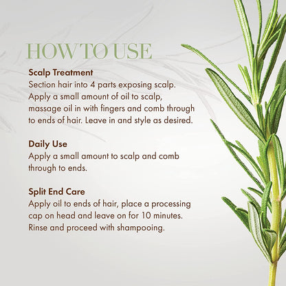  Rosemary Mint Scalp & Hair Strengthening Oil With Biotin & Essential Oils