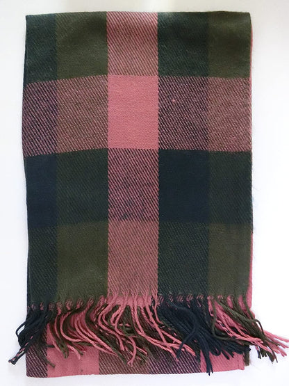  Women's Plaid Warm Shawl Scarf 