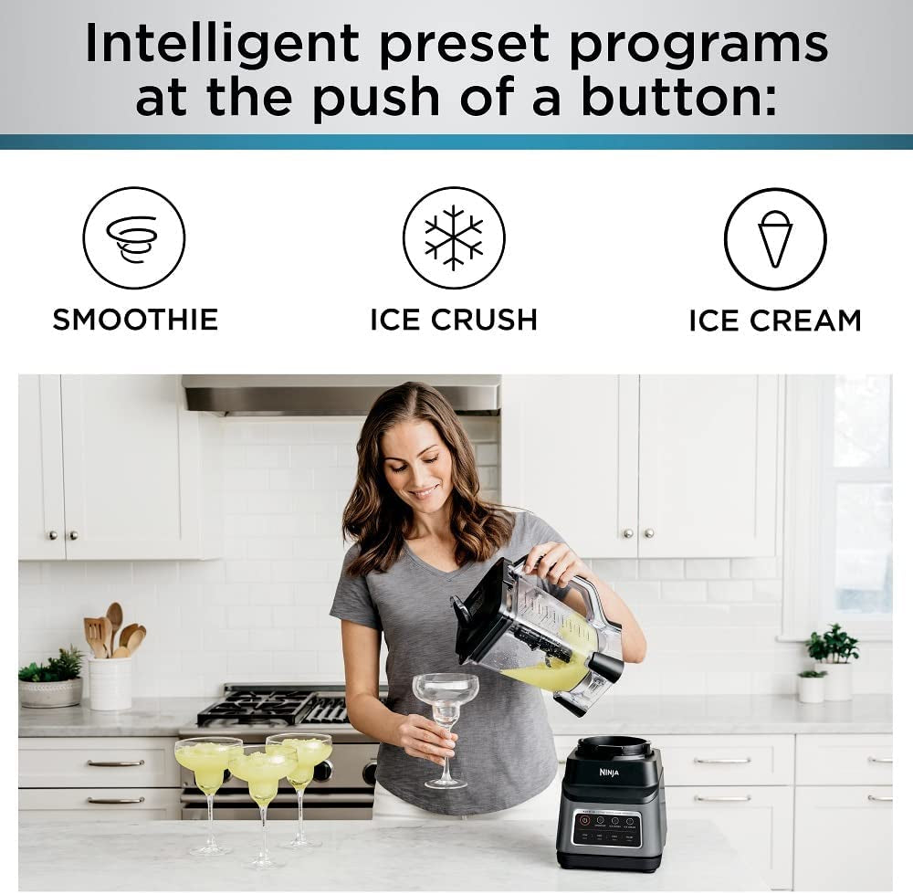 Ninja Professional Plus Bender, 3 Functions for Smoothies, Frozen Drinks & Ice Cream 