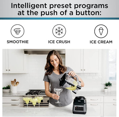Ninja Professional Plus Bender, 3 Functions for Smoothies, Frozen Drinks & Ice Cream 