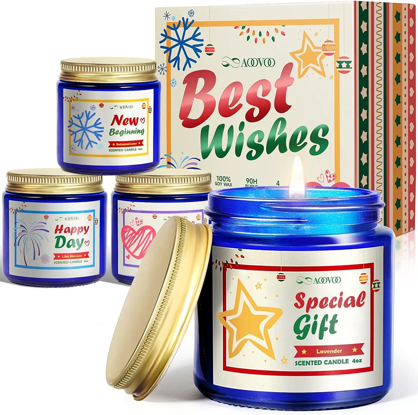  Aromatherapy Candle for Home Scented, Natural Soy Wax Portable Travel Tin Jar Candles(6 Pack Citronella Scented Candles)