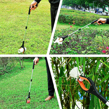 Grabber Reacher Tool,32 Inch Extra Long Foldable Pick Up Stick with Strong Grip Magnetic,360°Rotating Anti-Slip Jaw,Trash Claw Grabber Tool,Trash Picker Tool for Outdoor & Indoor(Orange)