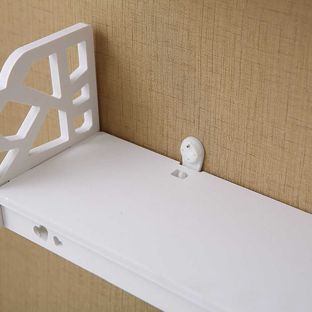 Set of 3 Wall Shelf Retro Floating Wall Shelves Modern Display Shelf Plant Holder Bathroom Storage Shelf for Home Office Bedroom Kitchen Bathroom Decor Gifts White