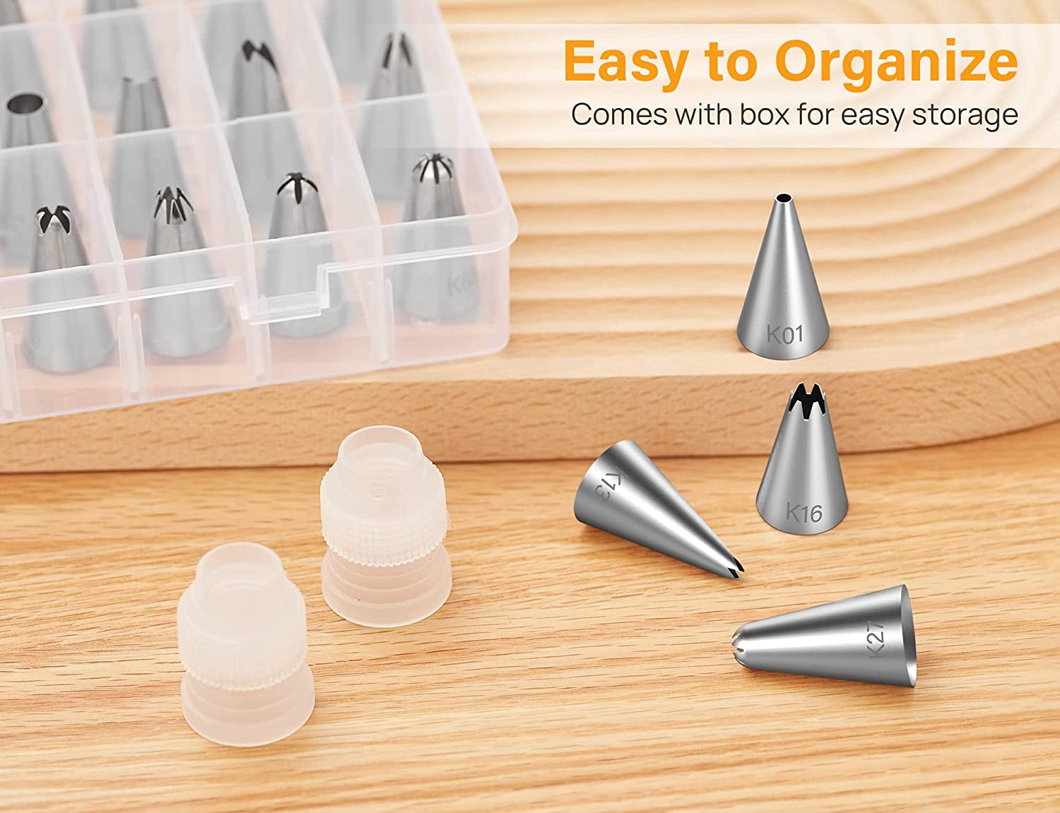  32-Piece Piping Bags and Tips Set 