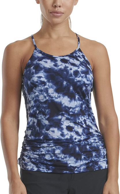 Spalding Women's Active Shirred Side Tank Top, Regular and Plus Size