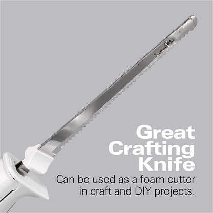 Hamilton Beach Electric Knife for Carving Meats, Poultry, Bread, Crafting Foam & More Includes Storage Case & Serving Fork