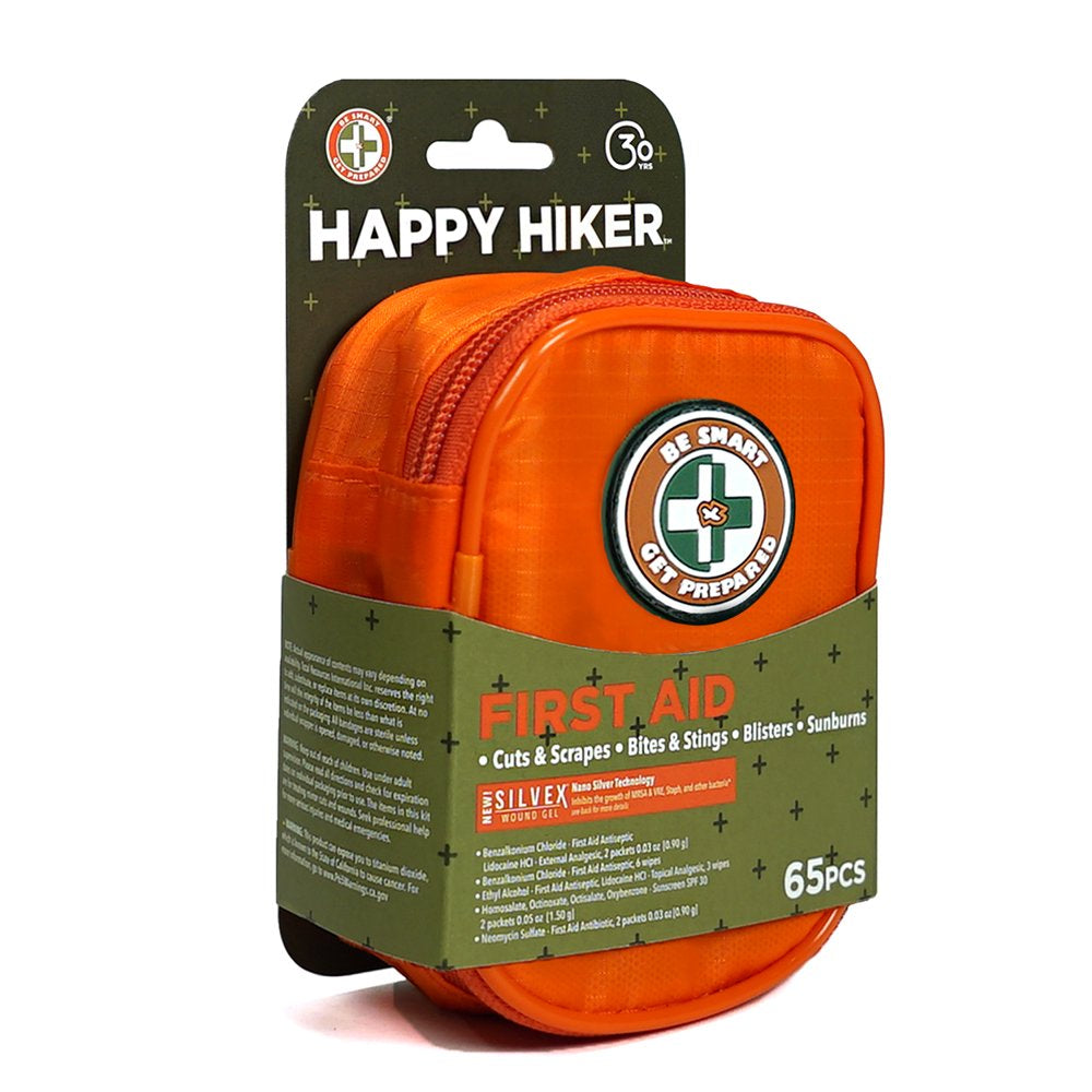 65 Piece Be Smart Get Prepared Outdoor Hiking First Aid Kit