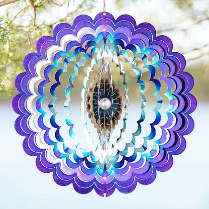  Kinetic Wind Spinner for Yard and Garden Wind Spinner Outdoor Metal Large Hanging Plantary Decor 3D Garden Art Wind Sculpture Spinners Kinetic Art Garden Decorations