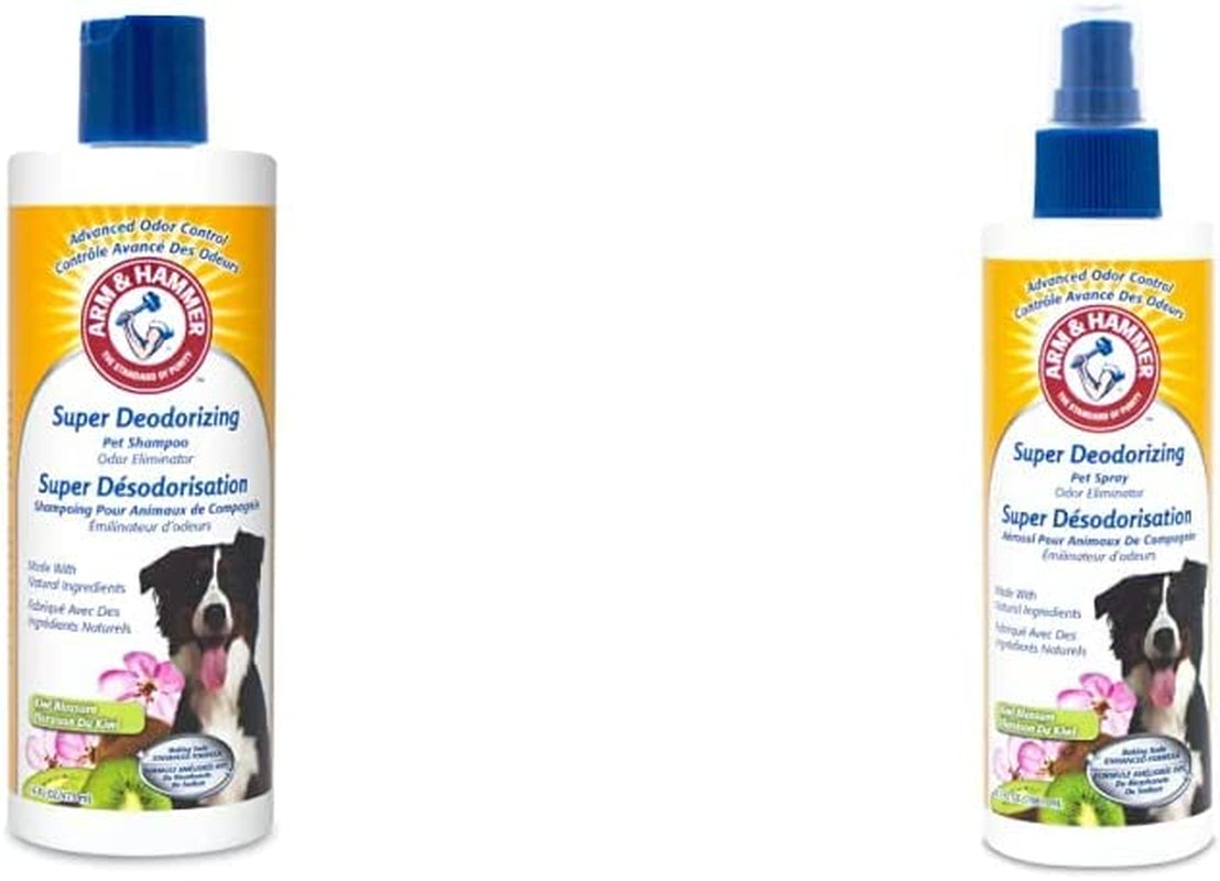 Arm & Hammer for Pets Super Deodorizing Spray for Dogs | Best Odor Eliminating Spray for All Dogs & Puppies | Fresh Kiwi Blossom Scent That Smells Great, 8 Ounces