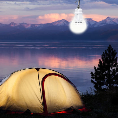  USB LED Light Bulb Camping Latern Outdoor Light with Simple Switch, Portable LED Bulb 5V 5W for Garage Warehouse Car Truck Fishing Boat Outdoor Emergency Light White Lamp 2.5m/8.2ft…