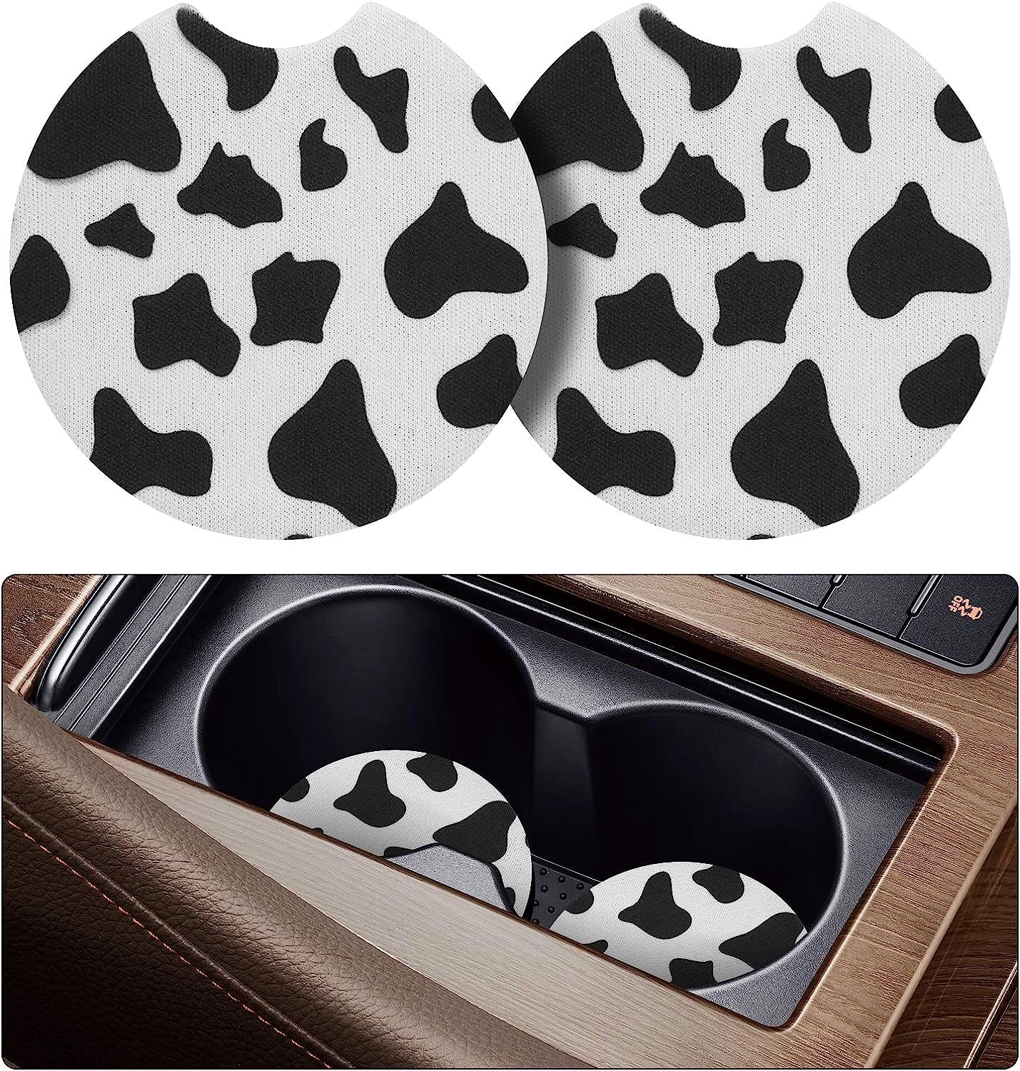  2 Pack Car Coasters for Cup Holders