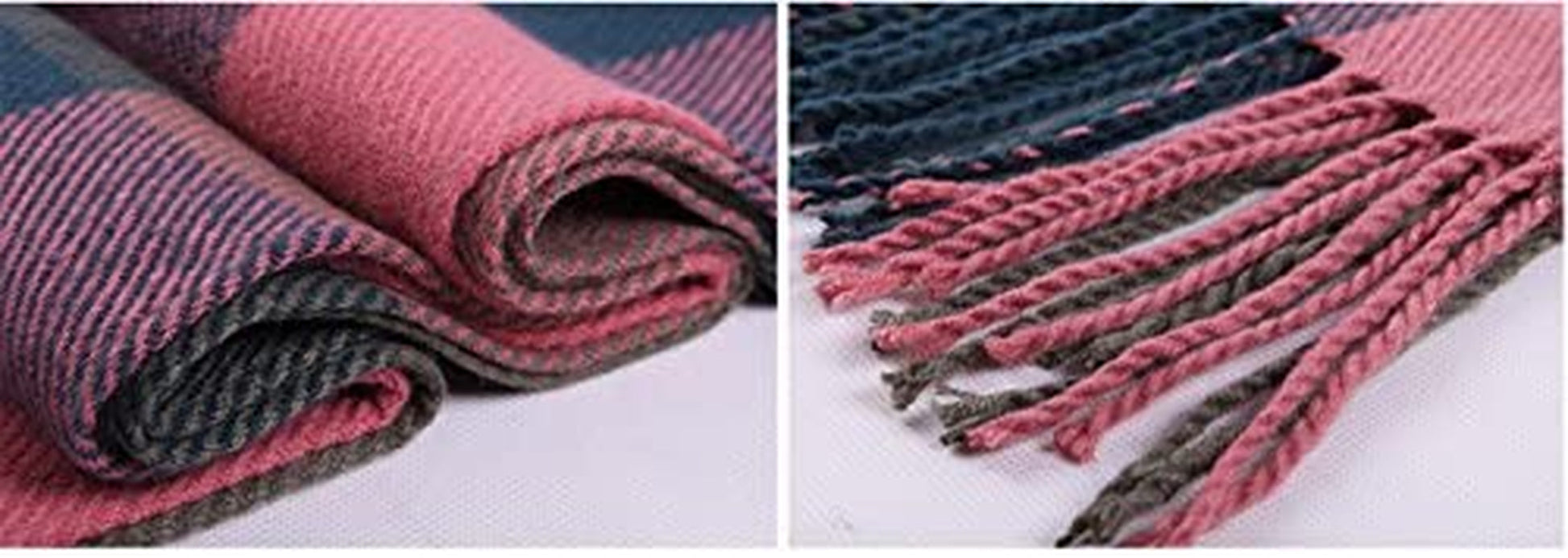  Women's Plaid Warm Shawl Scarf 