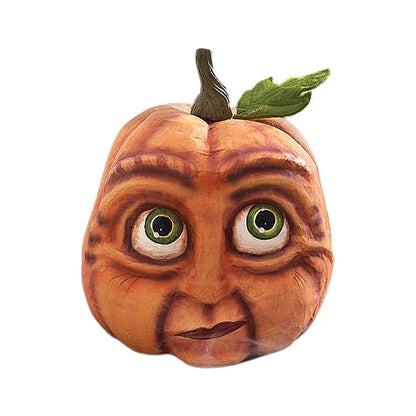 Funny Pumpkins for Fall Decorations, Pumpkins with Faces, Halloween Pumpkin Decorations Statue for Wedding Thanksgiving Home Table Decor