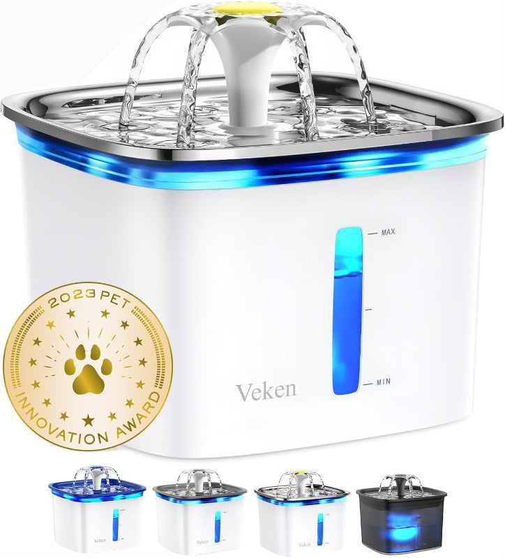 Miri - 95oz Pet Water Fountain, Automatic Dispenser with Filters for Cats and Dogs