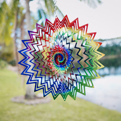  Kinetic Wind Spinner for Yard and Garden Wind Spinner Outdoor Metal Large Hanging Plantary Decor 3D Garden Art Wind Sculpture Spinners Kinetic Art Garden Decorations