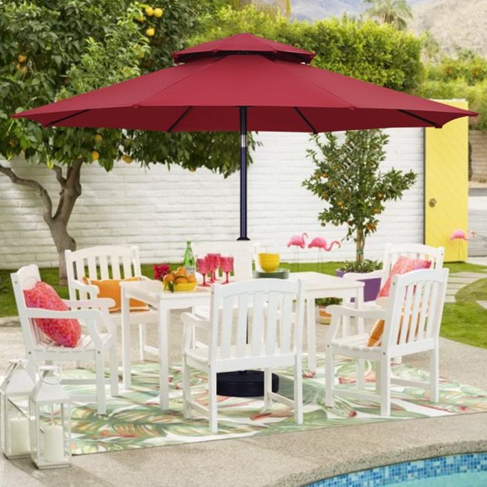 7.5FT Patio Umbrella with Push Button Tilt and Crank