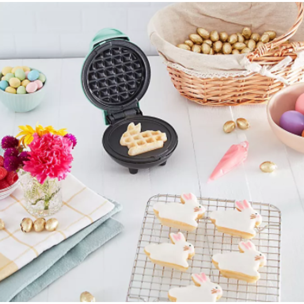 Holiday Mini Waffle Maker Machine for Individual, Paninis, Hash Browns, Keto, Chaffles, and More