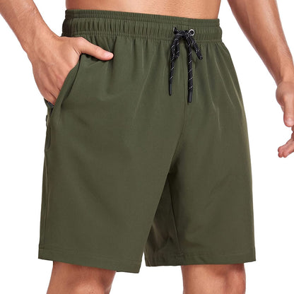  Mens Swim Trunks Quick Dry Board Shorts with Zipper Pockets Bathing Suit