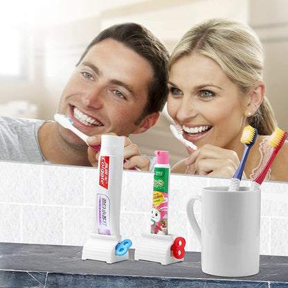 Rolling Tube Toothpaste Squeezer(4 Blue）