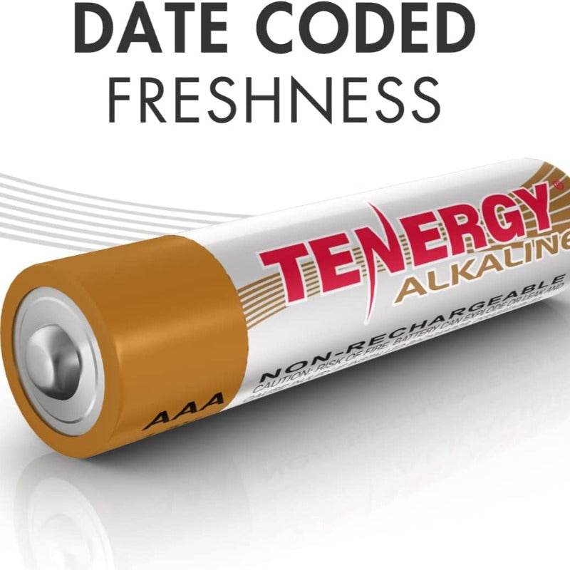 72 Piece Combo Pack 48xAA 24xAAA Tenergy 1.5V High Performance Alkaline Batteries