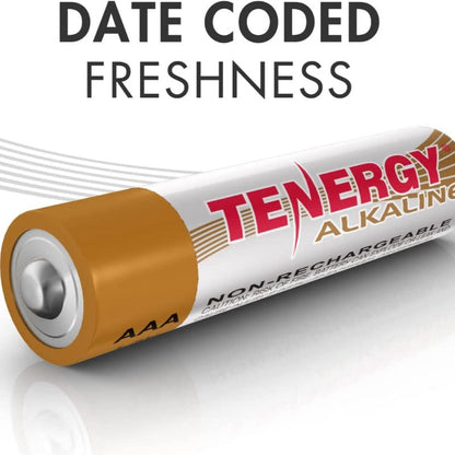 72 Piece Combo Pack 48xAA 24xAAA Tenergy 1.5V High Performance Alkaline Batteries