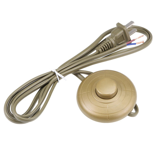 Lamp Foot Pedal Push Button Switch Nylon Gold 1Pcs