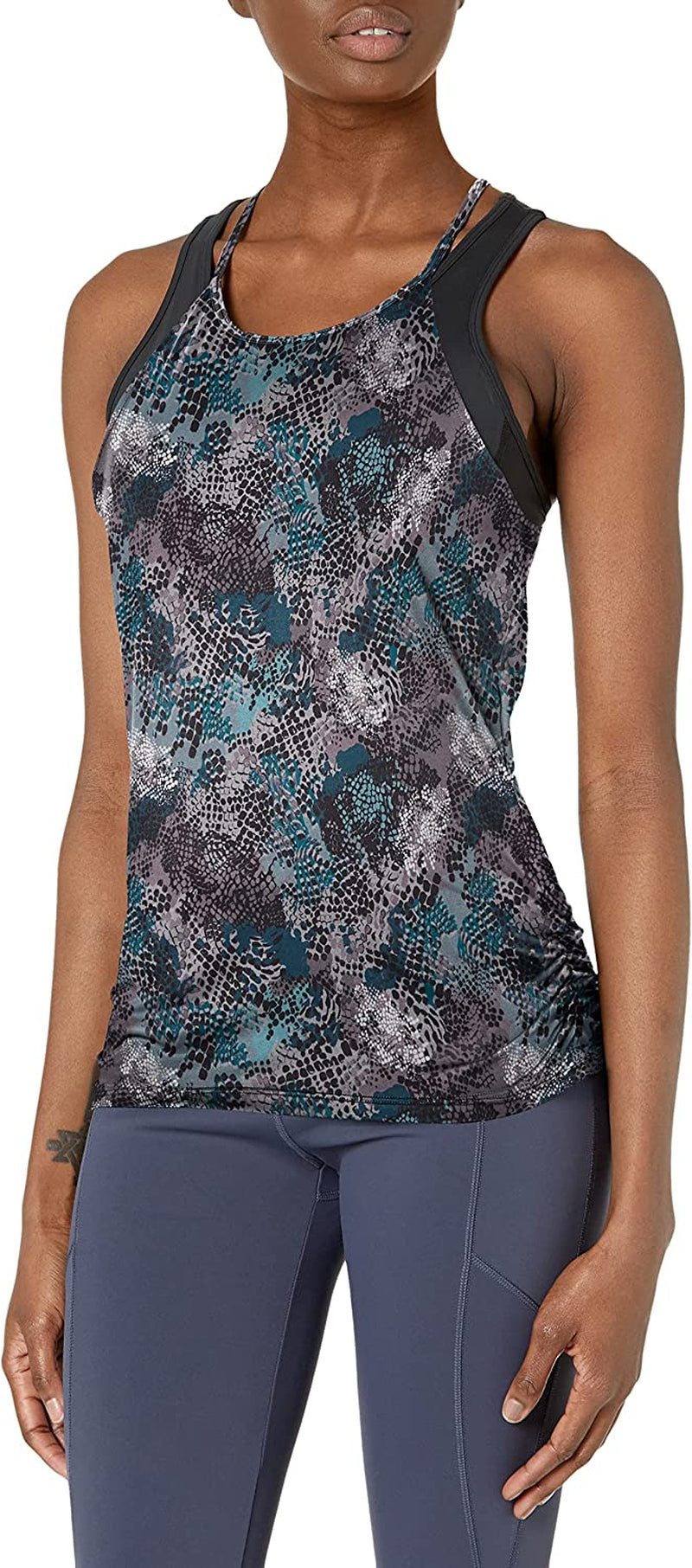 Spalding Women's Active Shirred Side Tank Top, Regular and Plus Size