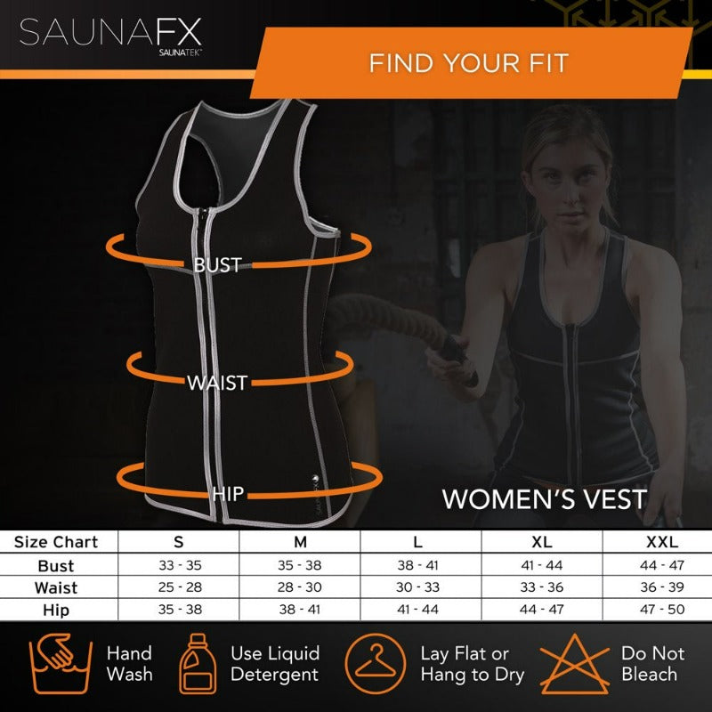  Women's Slimming Neoprene Sauna Vest with Microban Antimicrobial Protection