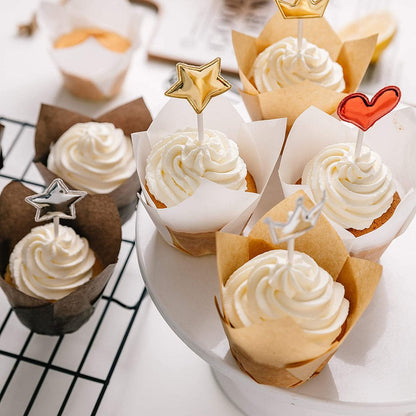 200PCS Katbite Tulip Cupcake Liners , Muffin Baking Cupcake Liners Holders