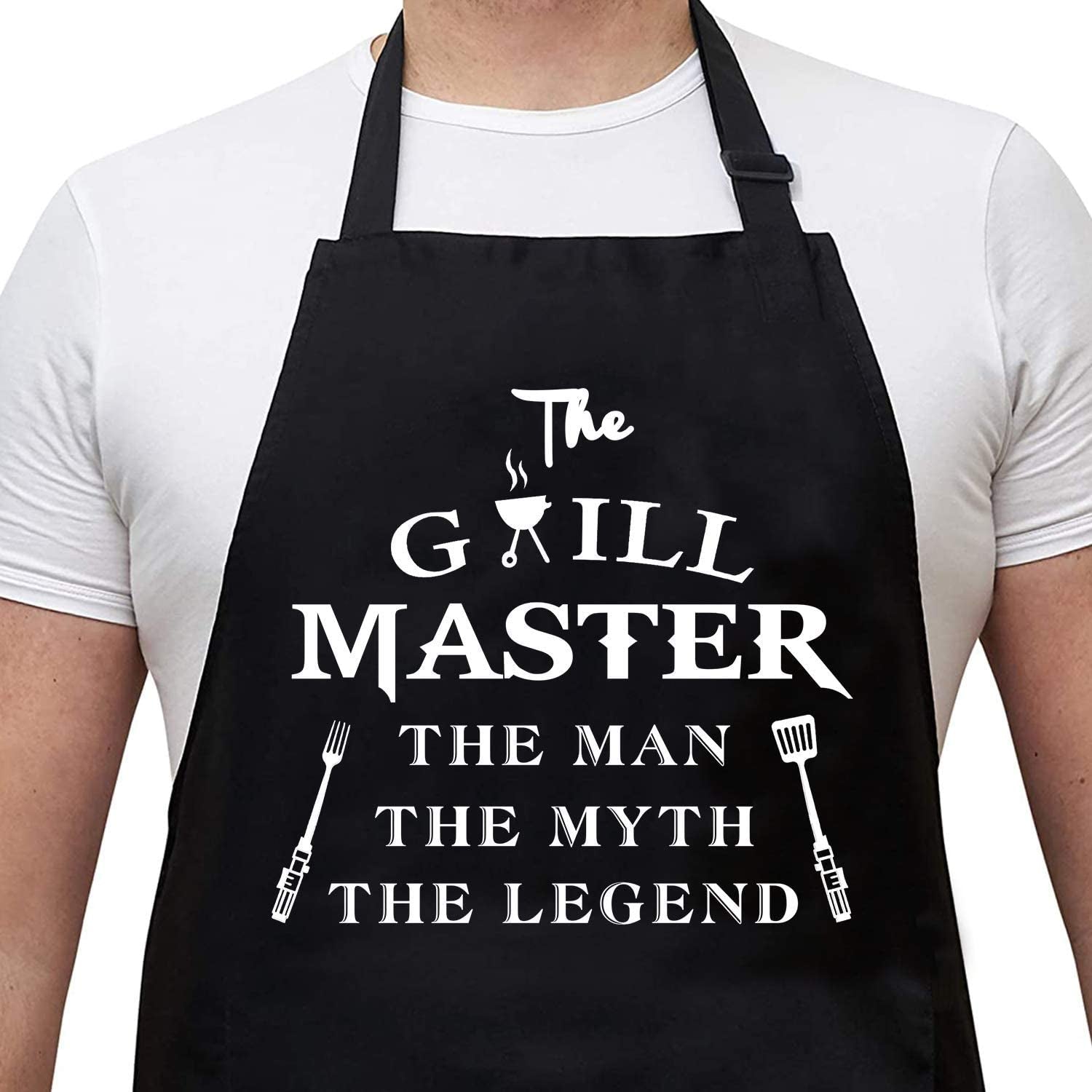  Funny BBQ Black Adjustable Kitchen Cooking Chef Aprons for Men…