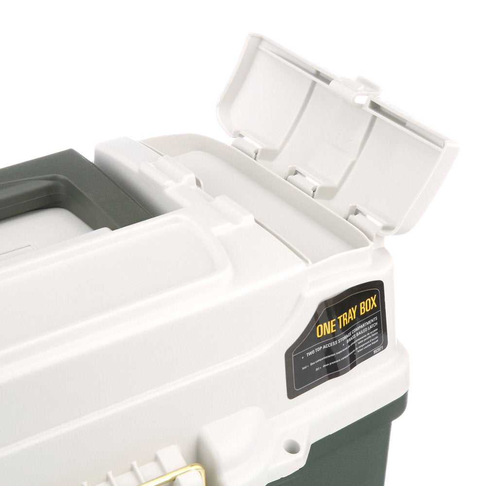 One-Tray Tackle Box, Bait Storage, Extending Cantilever-Tray Design