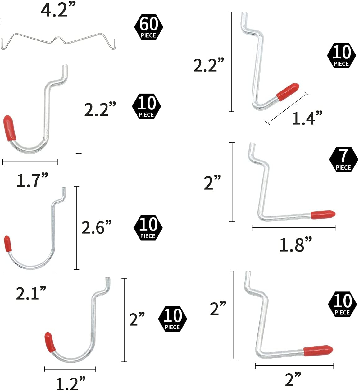 150 Piece Pegboard Hooks Assortment, Metal Pegboard Hooks, Plastic Bins, and Peg Locks for Organizing Tools