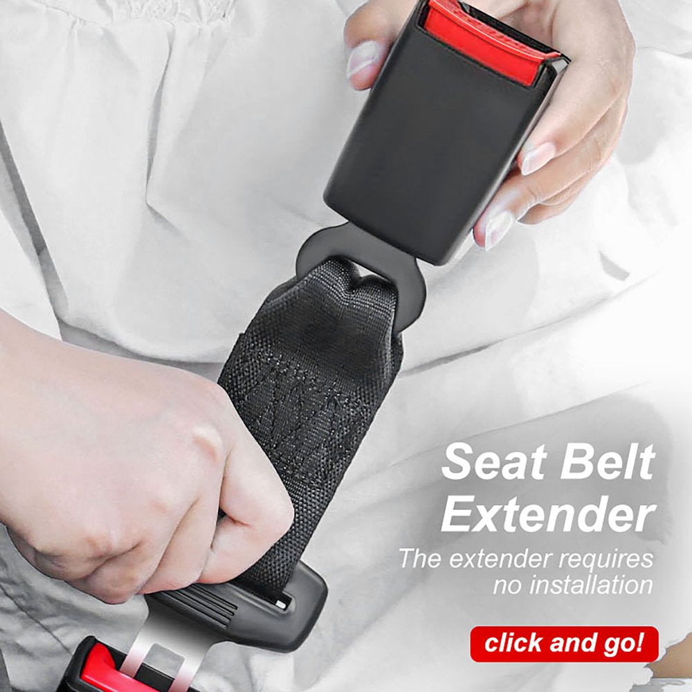  2 Pack 10.2-Inch Seat Belt Extender for Cars Universal Seat Belt Car Buckle Extension Buckle up (7/8" Tongue Width)