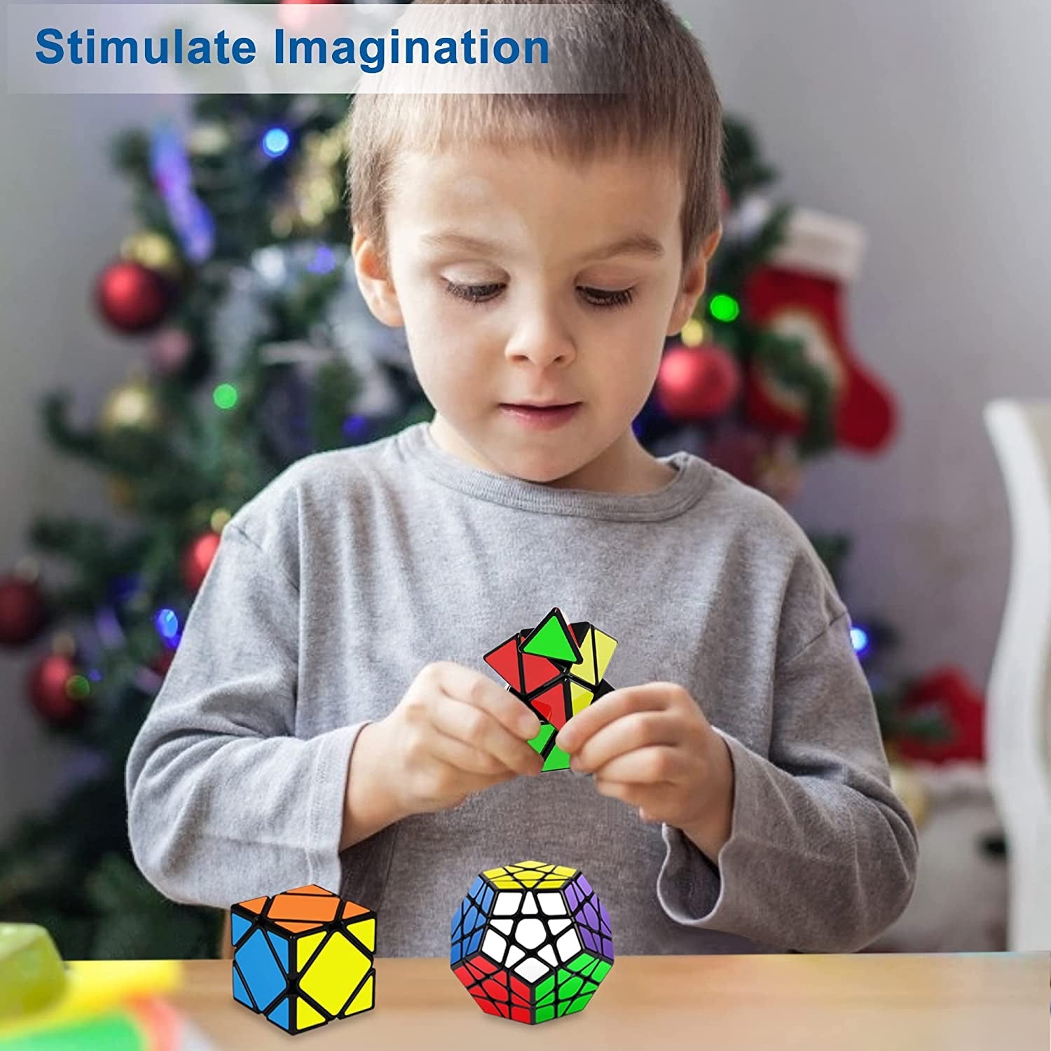 Puzzle Speed Cube Set, Puzzle Cube Bundle 2x2 3x3 - 5 Pack