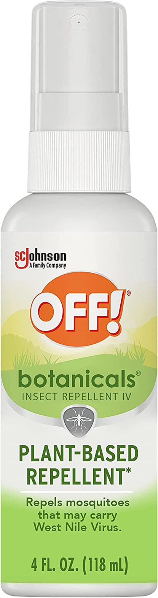 OFF! Botanicals Insect Repellent, Plant-Based Bug Spray & Mosquito Repellent, 4 oz